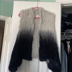 Mark and James Badgley Mischka Ombré fur Vest